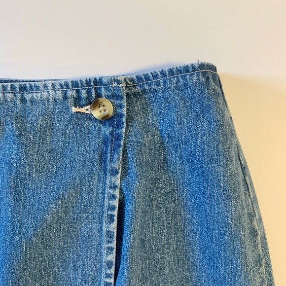 Vintage Eddie Bauer Wrap Jean Skirt Sz 6P - Picture 6 of 6